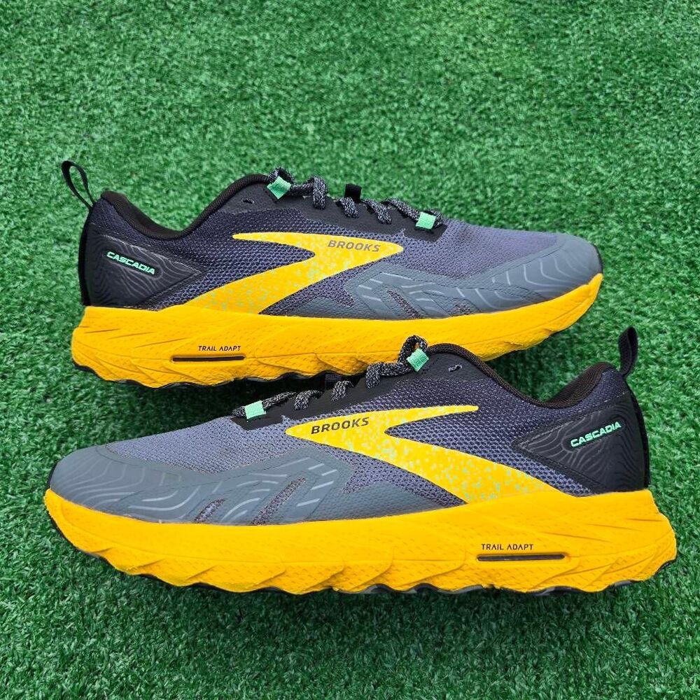 Brooks Cascadia 17 Lemon Chrome - Men's running shoes - Size 8.5